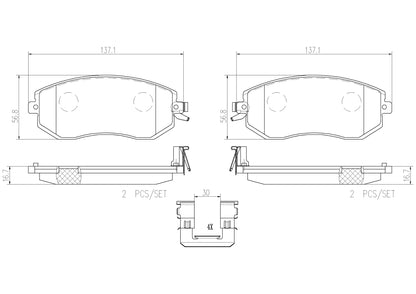 Brembo Prime Ceramic Front Brake Pad - P78021N